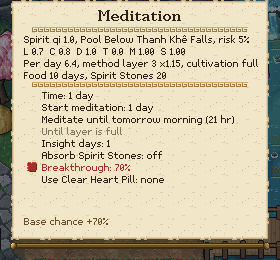 Meditation scroll with the Breakthrough line