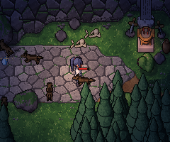 Carrying a torch through the night forest